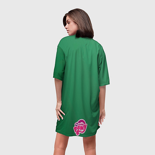 Женская длинная футболка Милая Флаттершайн / 3D-принт – фото 4