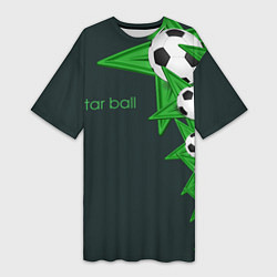 Футболка женская длинная Star ball, цвет: 3D-принт