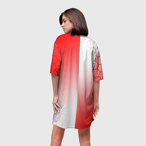 Женская длинная футболка FC AJAX AMSTERDAM ФК АЯКС / 3D-принт – фото 4