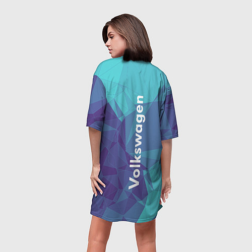 Женская длинная футболка VOLKSWAGEN / 3D-принт – фото 4
