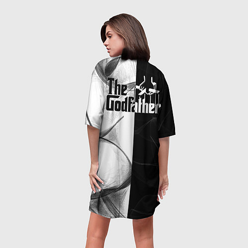 Женская длинная футболка Крёстный отец The Godfather / 3D-принт – фото 4