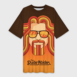 Футболка женская длинная The Dude Abides, цвет: 3D-принт