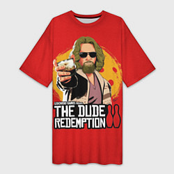 Футболка женская длинная The dude redemption, цвет: 3D-принт