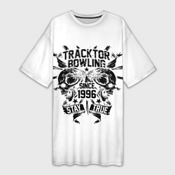 Футболка женская длинная Tracktor Bowling, цвет: 3D-принт