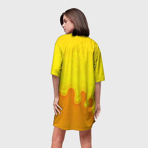 Женская длинная футболка Яичница глазунья / 3D-принт – фото 4