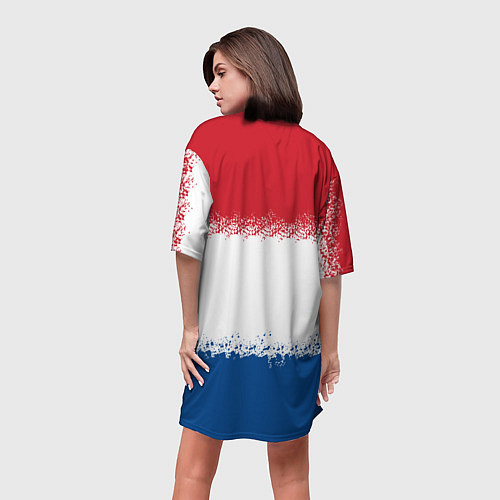 Женская длинная футболка Нидерланды Голландия Флаг / 3D-принт – фото 4