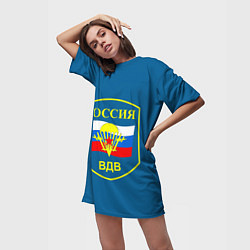 Футболка женская длинная ВДВ России, цвет: 3D-принт — фото 2