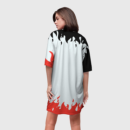 Женская длинная футболка LIL PUMP ЛИЛ ПАМП Z / 3D-принт – фото 4