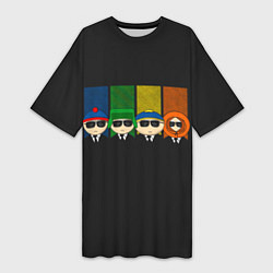 Женская длинная футболка South park FBI