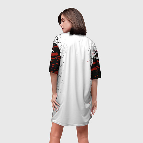 Женская длинная футболка VALKNUT RUNES Z / 3D-принт – фото 4