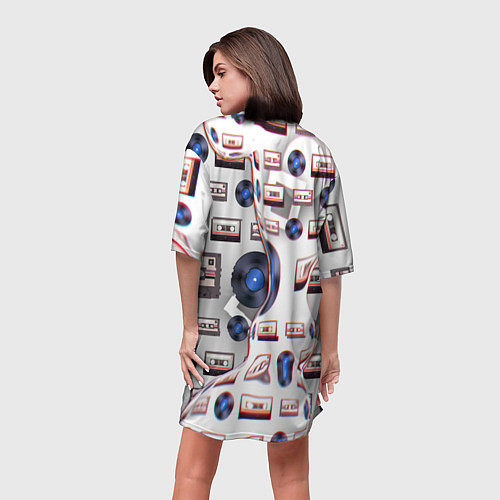 Женская длинная футболка Дискотека 80 / 3D-принт – фото 4