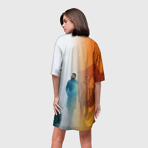 Женская длинная футболка Рик Декард и Кей BR2049 / 3D-принт – фото 4