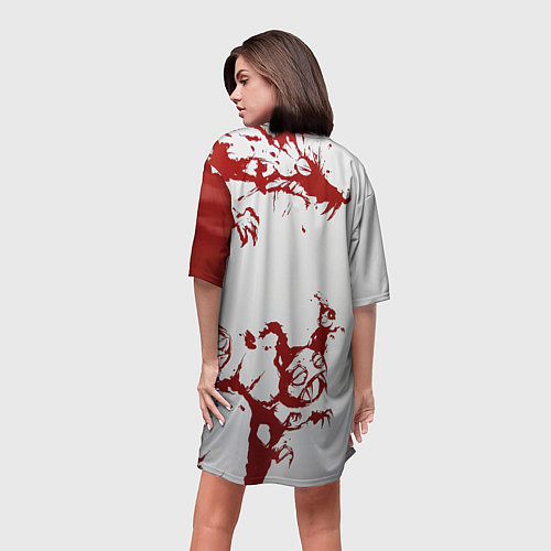 Женская длинная футболка Агата Кристи Второй фронт / 3D-принт – фото 4