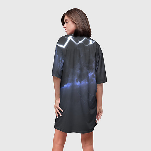 Женская длинная футболка S T A L K E R С Т А Л К Е Р / 3D-принт – фото 4