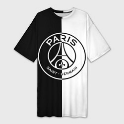 Женская длинная футболка ФК ПСЖ PSG BLACK & WHITE