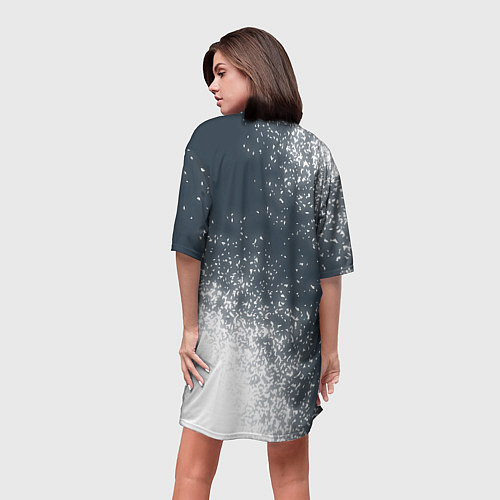 Женская длинная футболка Мазда - Спрей / 3D-принт – фото 4