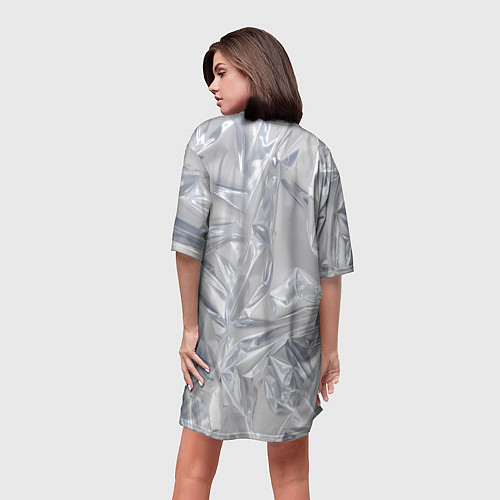 Женская длинная футболка Голографичная фольга / 3D-принт – фото 4