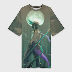 Женская длинная футболка XIAO СЯО ПОЛНОЛУНИЕ