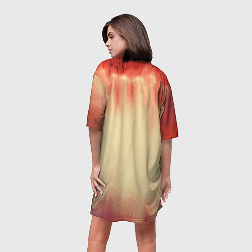 Женская длинная футболка Ярость / 3D-принт – фото 4