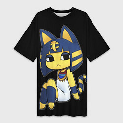 Женская длинная футболка Анка Ankha