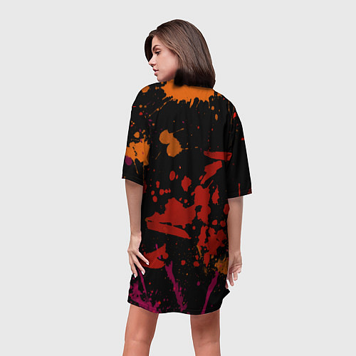 Женская длинная футболка Ozzy Osbourne / 3D-принт – фото 4