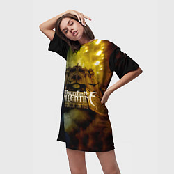 Футболка женская длинная Scream Aim Fire - Bullet For My Valentine, цвет: 3D-принт — фото 2