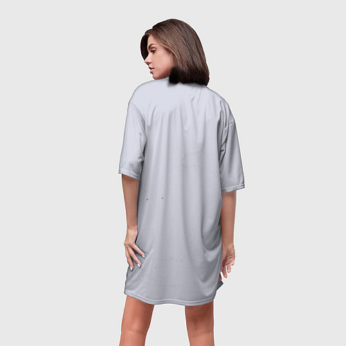 Женская длинная футболка Журавли акварельные / 3D-принт – фото 4