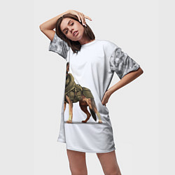 Футболка женская длинная Служебная собака К9 K9, цвет: 3D-принт — фото 2