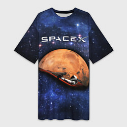 Женская длинная футболка Space X