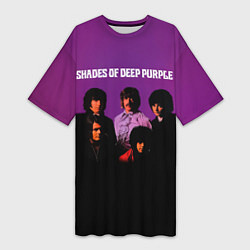 Футболка женская длинная Shades of Deep Purple, цвет: 3D-принт
