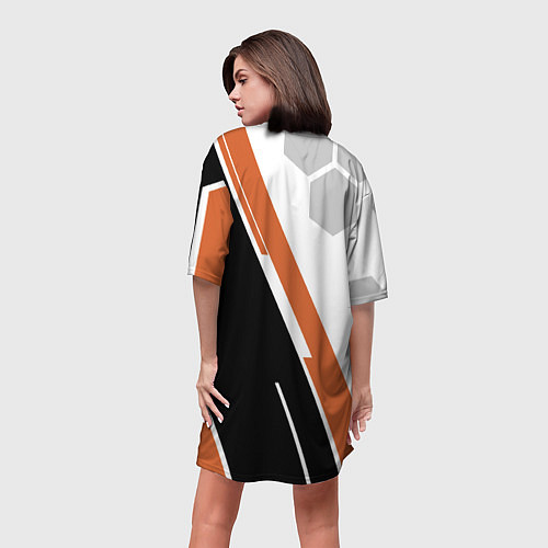 Женская длинная футболка CS:GO Asiimov Edition / 3D-принт – фото 4