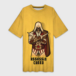 Футболка женская длинная Тихий убийца, цвет: 3D-принт