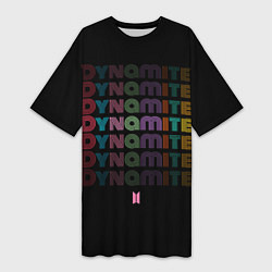Женская длинная футболка DYNAMITE BTS