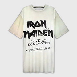 Женская длинная футболка Live at Donington - Iron Maiden