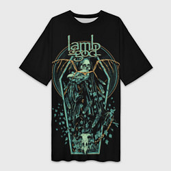 Футболка женская длинная Lamb of God, Sacrament, цвет: 3D-принт