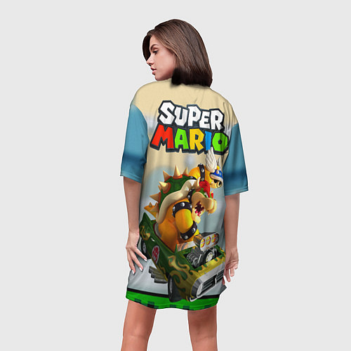 Женская длинная футболка MarioHelmet / 3D-принт – фото 4