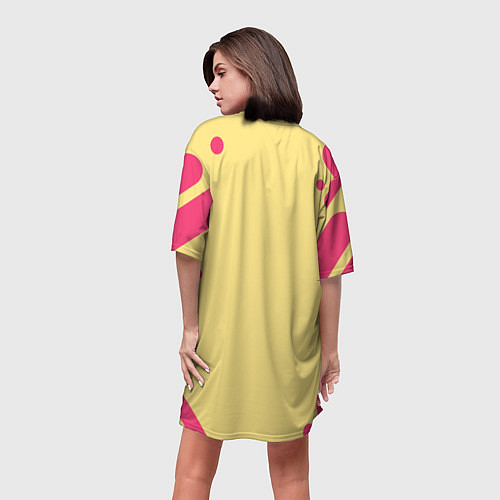 Женская длинная футболка ИЗГОТАВЛИВАЮТ ВИЗИТКИ ОХРАНА / 3D-принт – фото 4