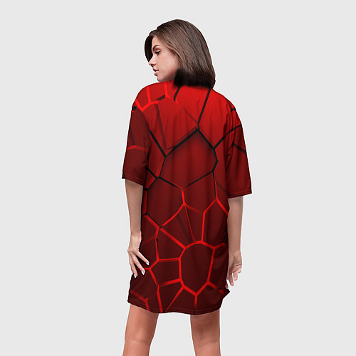Женская длинная футболка Митсубиси 3D плиты / 3D-принт – фото 4