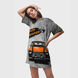 Футболка женская длинная Maшина Mini, цвет: 3D-принт — фото 2