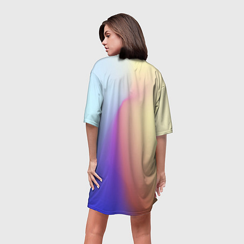 Женская длинная футболка Концентрат адеквата / 3D-принт – фото 4