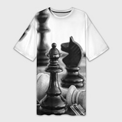 Женская длинная футболка Шах и мат Шахматы