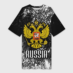 Женская длинная футболка Russia