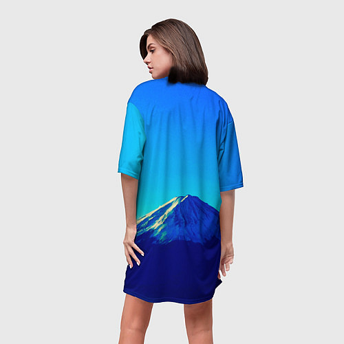 Женская длинная футболка Магадан герб / 3D-принт – фото 4