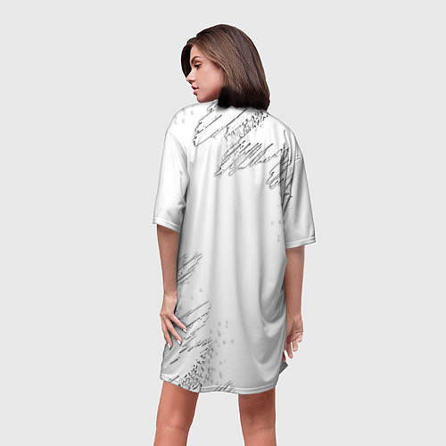 Женская длинная футболка БЕРСЕРК ИЛЛЮСТРАЦИЯ BERSERK / 3D-принт – фото 4