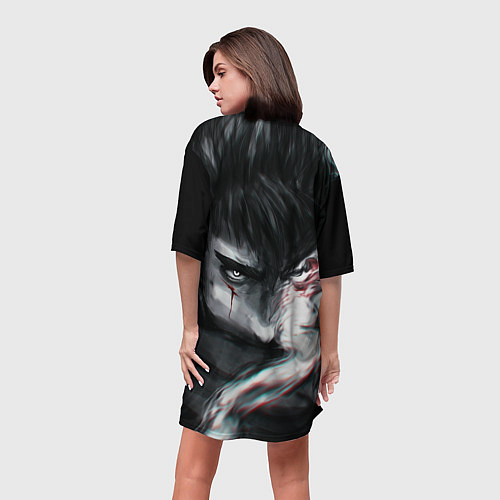 Женская длинная футболка BERSERK БЕРСЕРК ГАТС / 3D-принт – фото 4