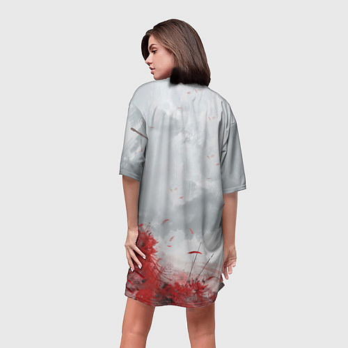 Женская длинная футболка Naraka BP / 3D-принт – фото 4