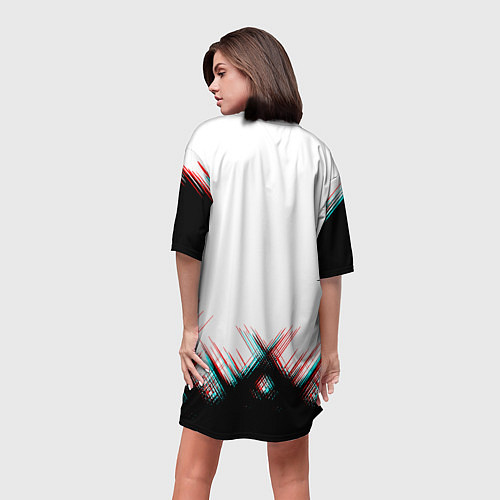 Женская длинная футболка MARSHMELLO HALLOWEEN / 3D-принт – фото 4