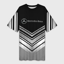 Футболка женская длинная Mercedes-Benz Текстура, цвет: 3D-принт