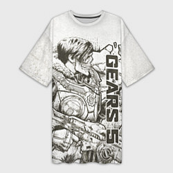 Женская длинная футболка Gears 5 Gears of War - Кейт Диаз
