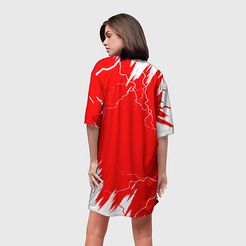 Женская длинная футболка BERSERK logo / 3D-принт – фото 4